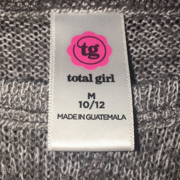 Total Girl Grey/Black Heart Long Sleeve - Picture 3 of 3